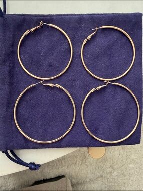 Classic Gold Hoop Earrings - Women Jewelry